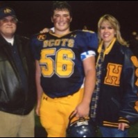 Claiborne Myers in his Scots number 56 jersey