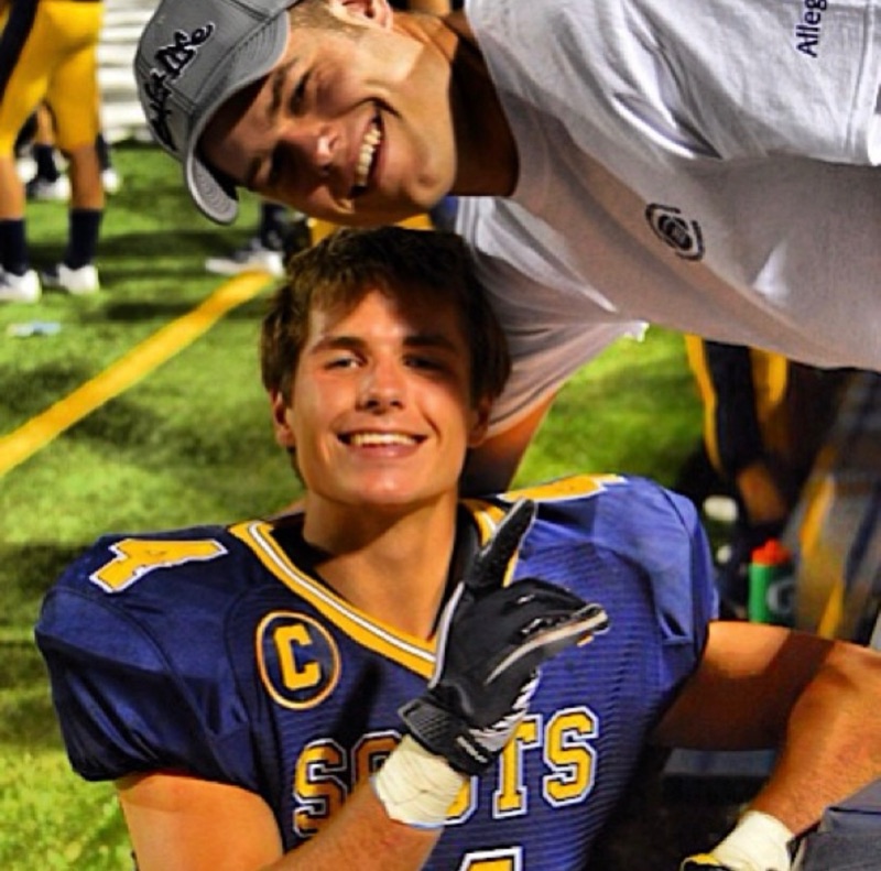 Cole Feigl in his Scots captain jersey on the sideline