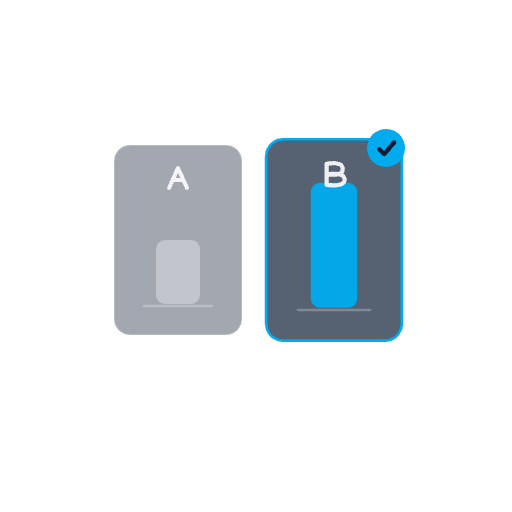 A/B testing illustration for hook-first short-form video editing