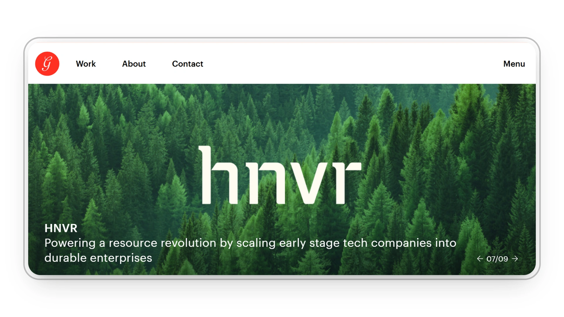 HNVR marketing agency homepage