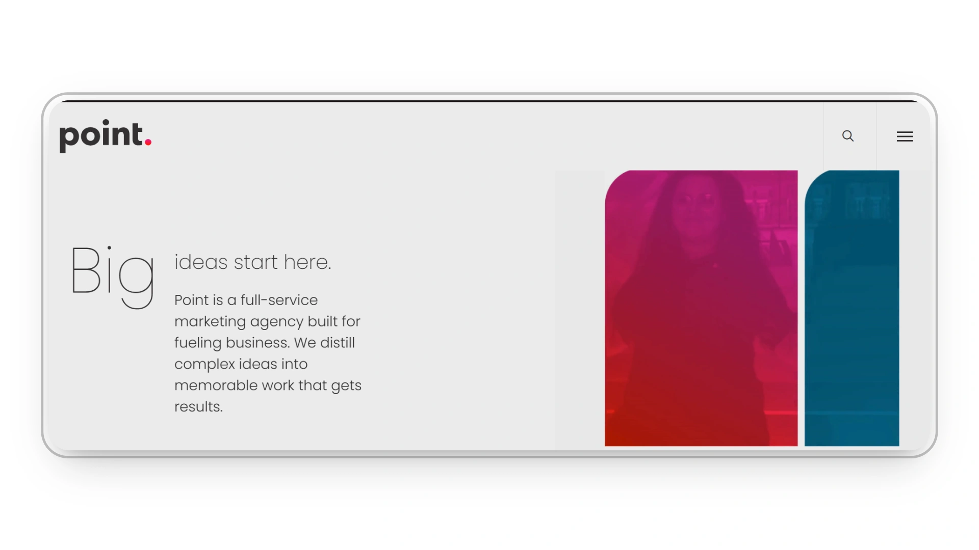 Point marketing agency Dallas homepage