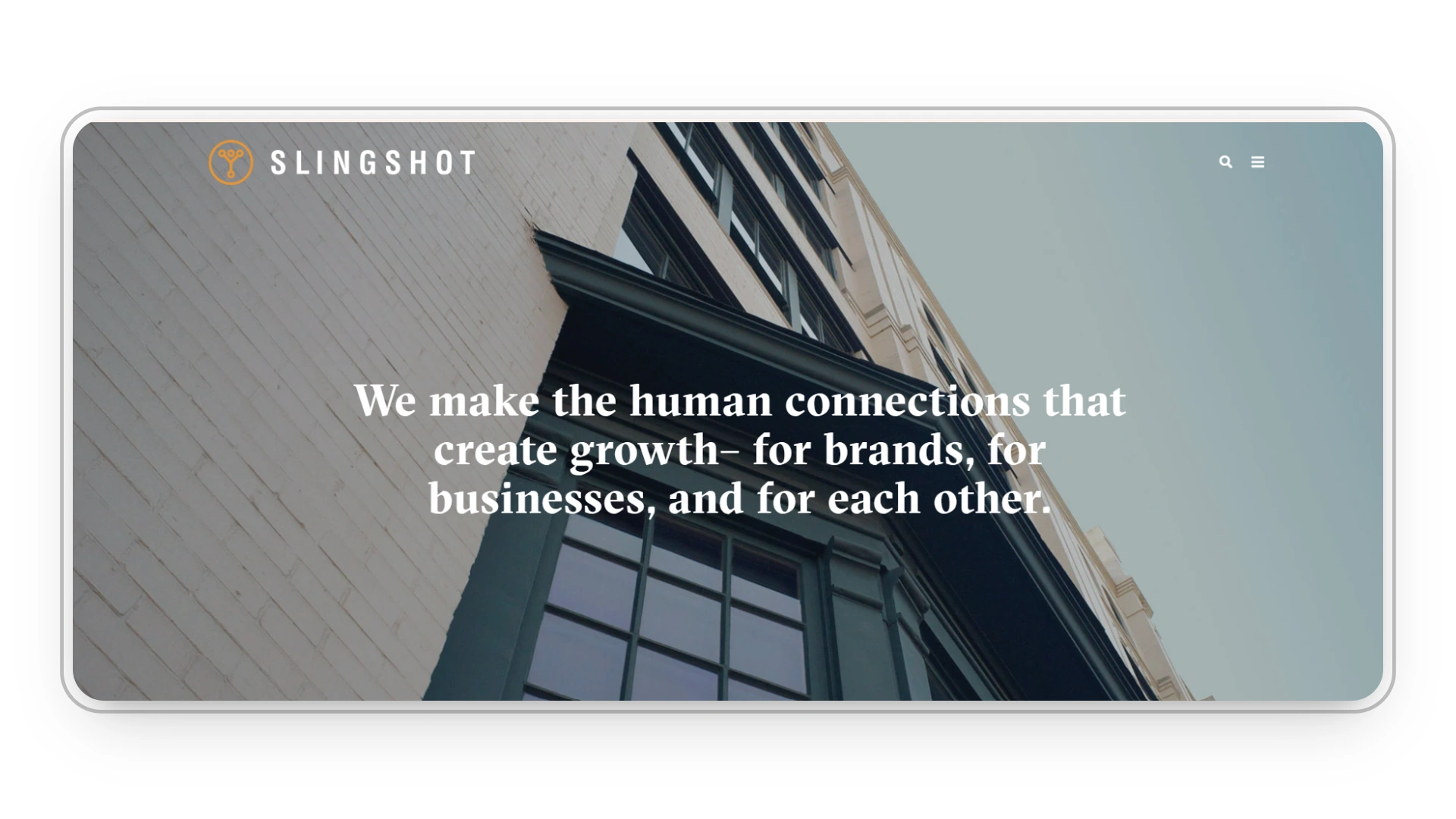 Slingshot marketing agency Dallas homepage