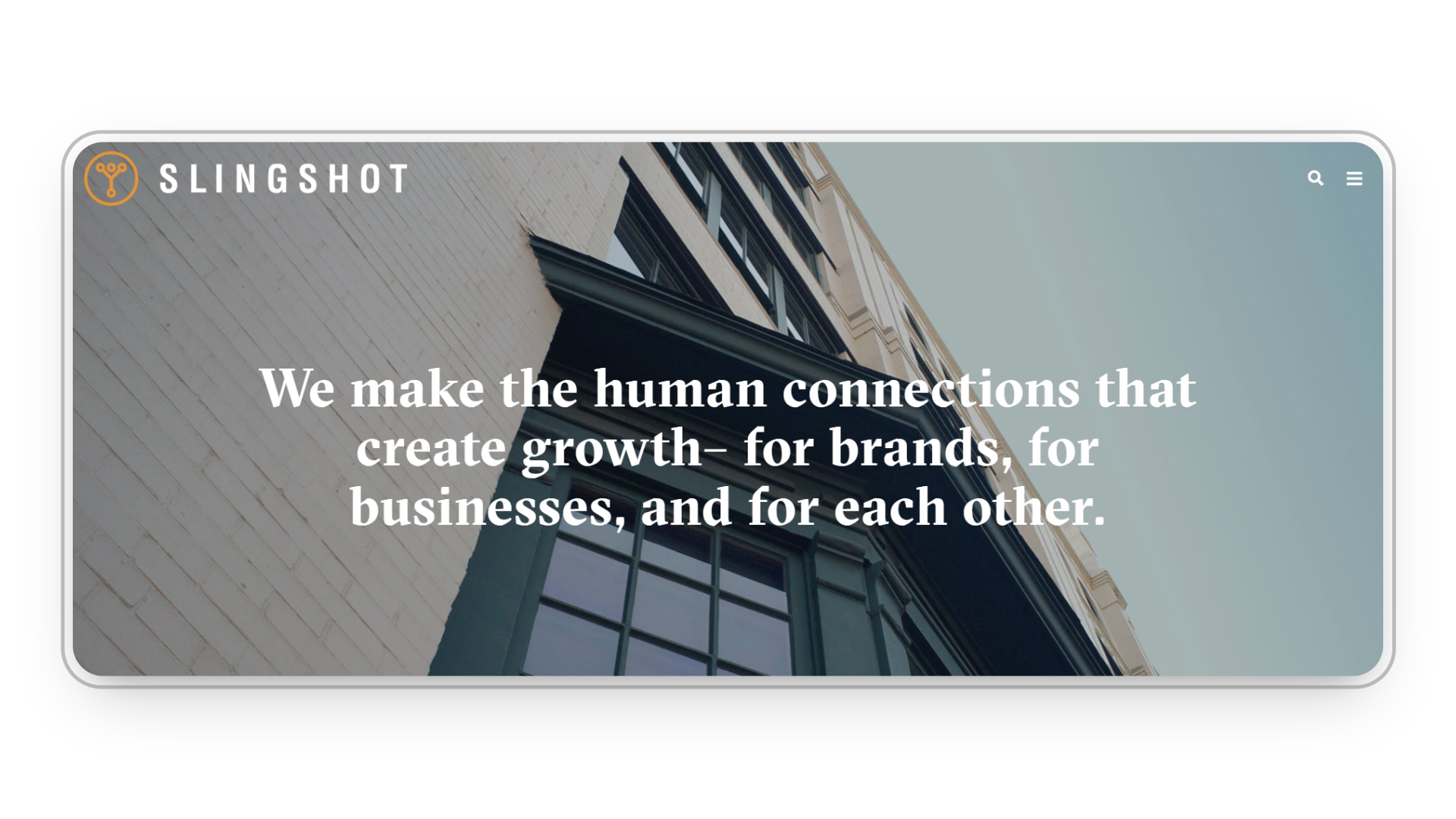 Slingshot marketing agency Dallas homepage
