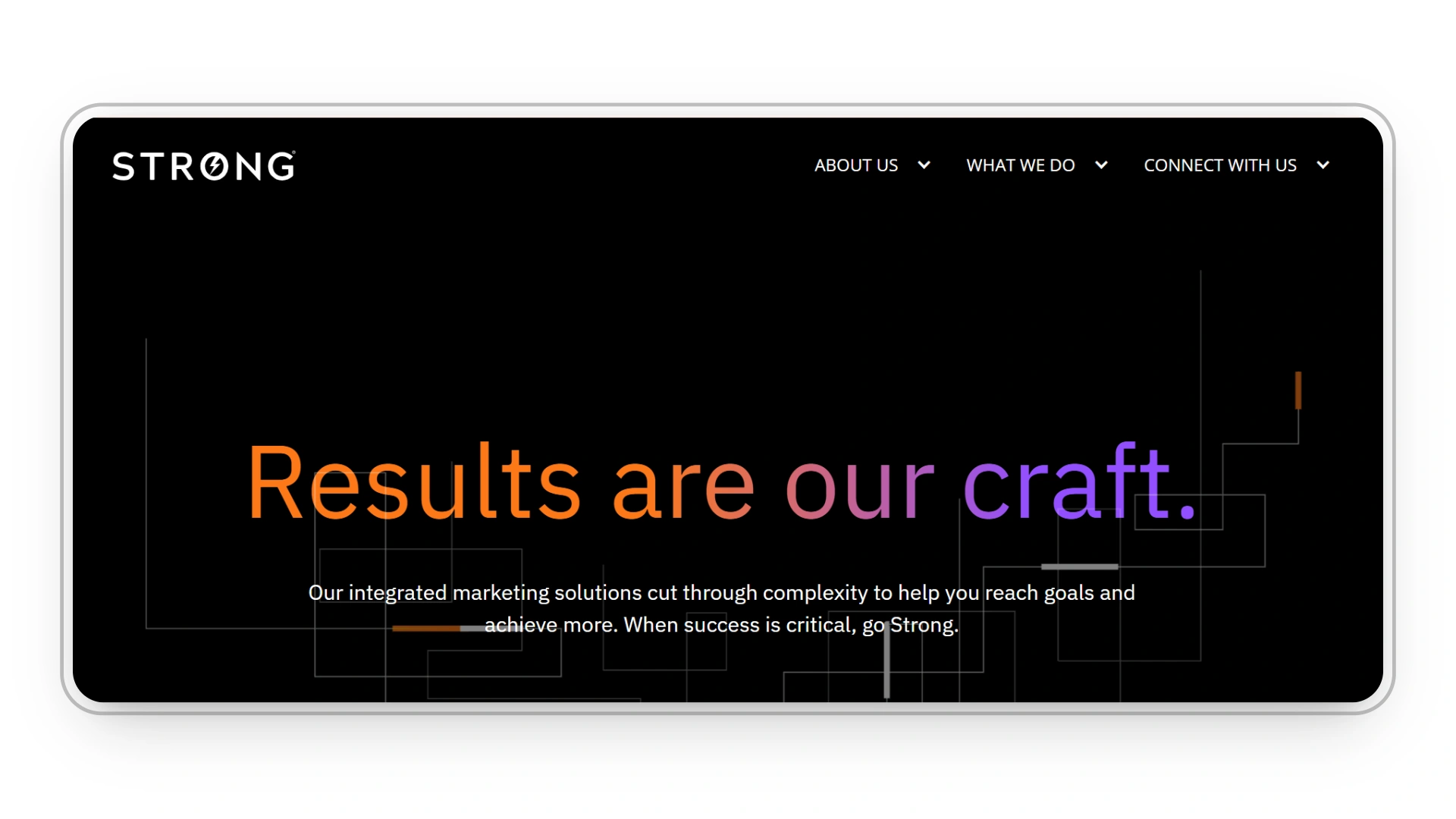 Strong Agency Dallas homepage